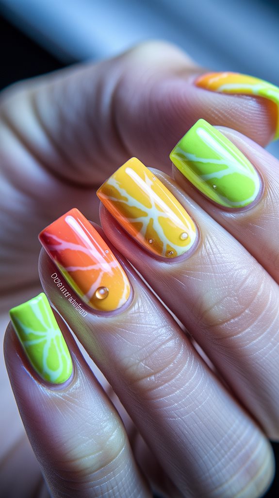 refreshing citrus inspired manicure