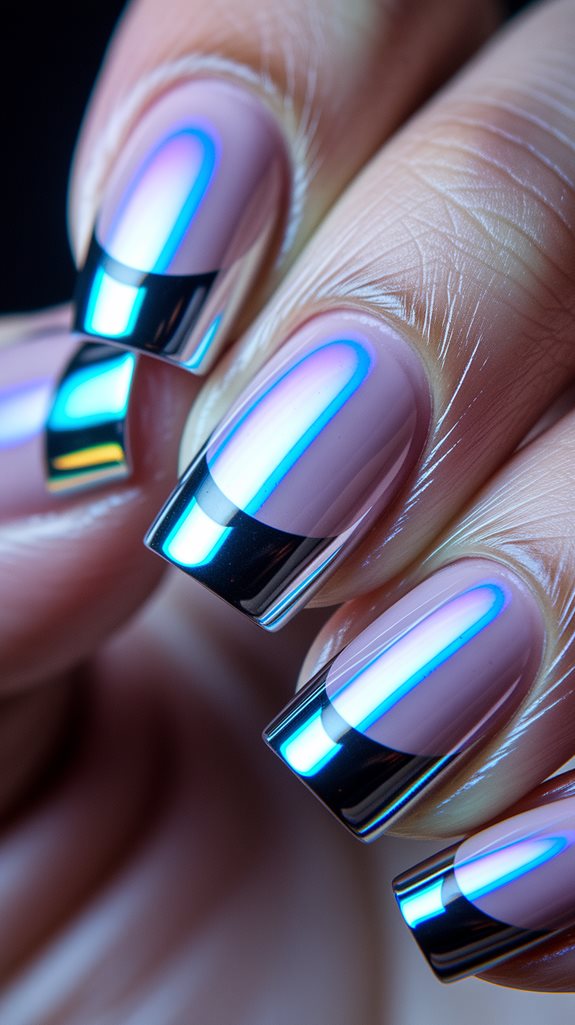 shiny futuristic reflective design