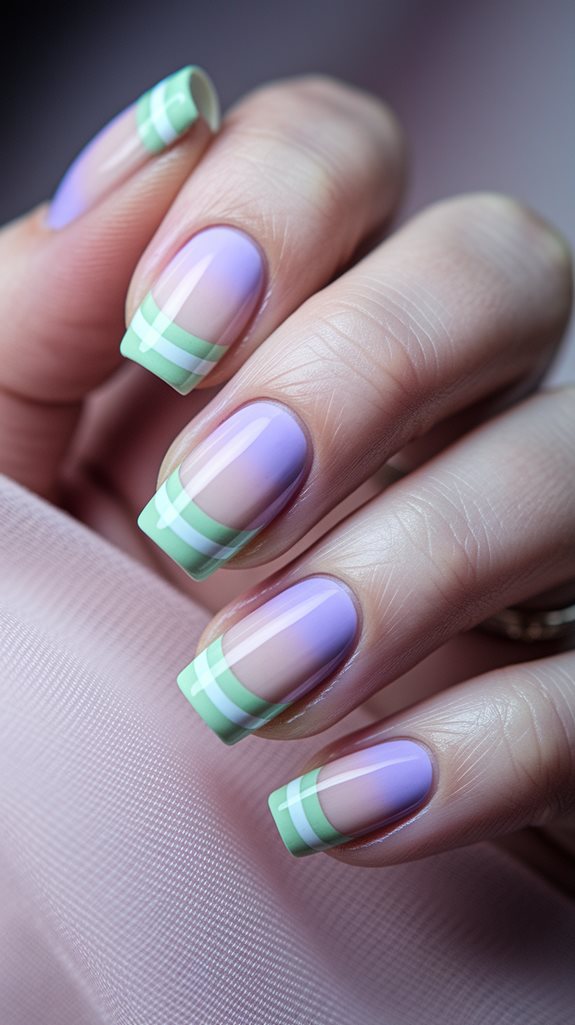 soft colored nail design