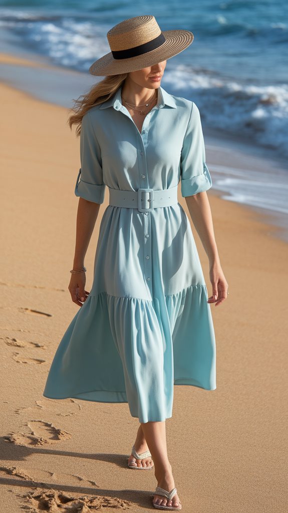 stylish belted dress design