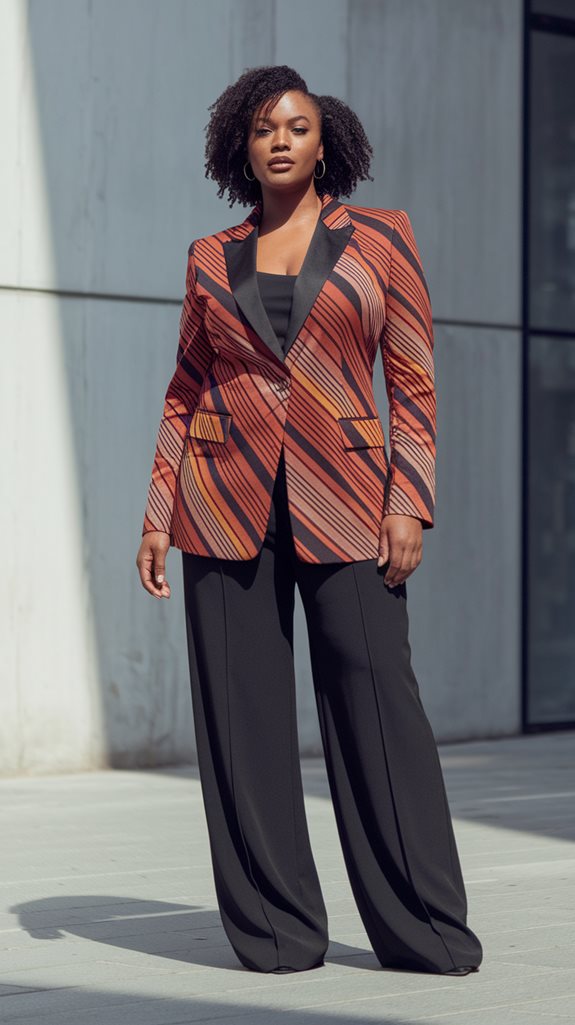 stylish blazer and trousers