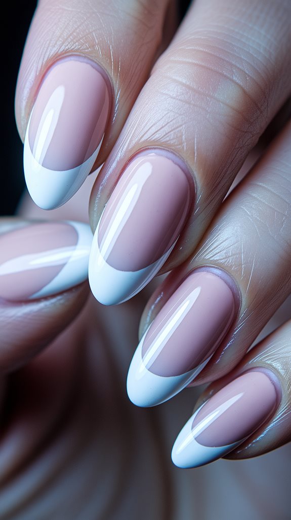 stylish dual colored manicure