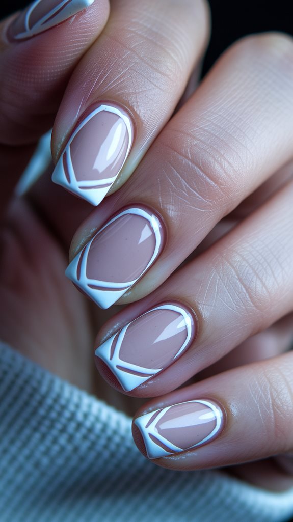 stylish geometric nail design
