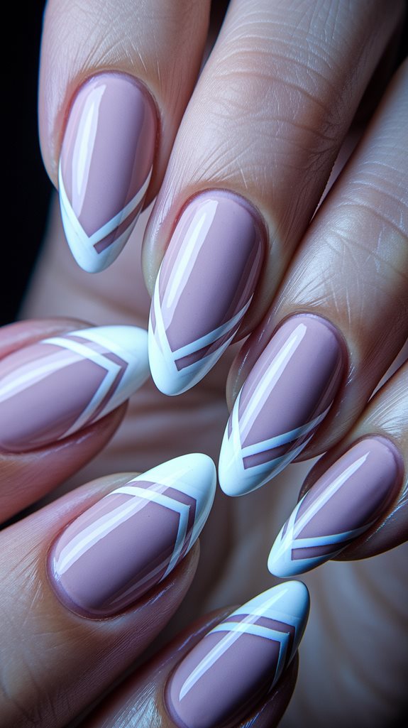 stylish geometric nail design