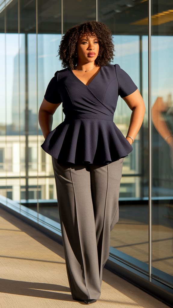 stylish peplum outfit combination