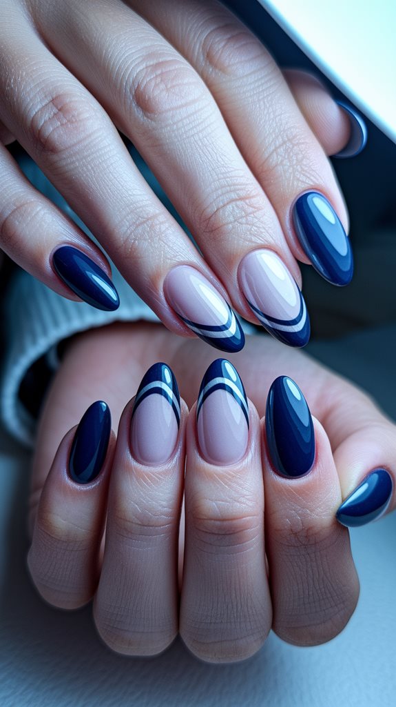 stylish striped nail design