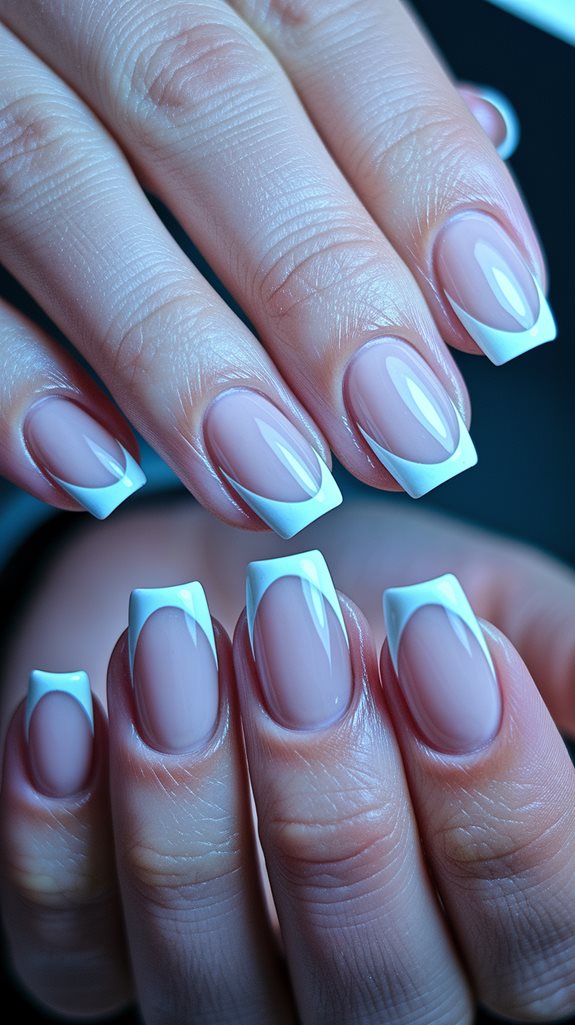 stylish v shaped nail design
