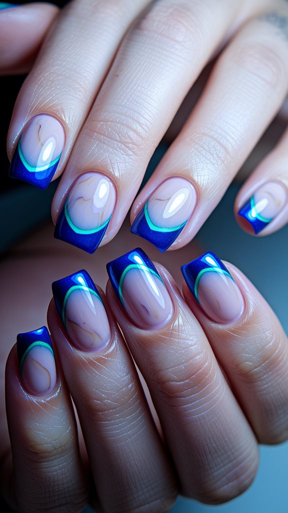 vibrant blue color celebration