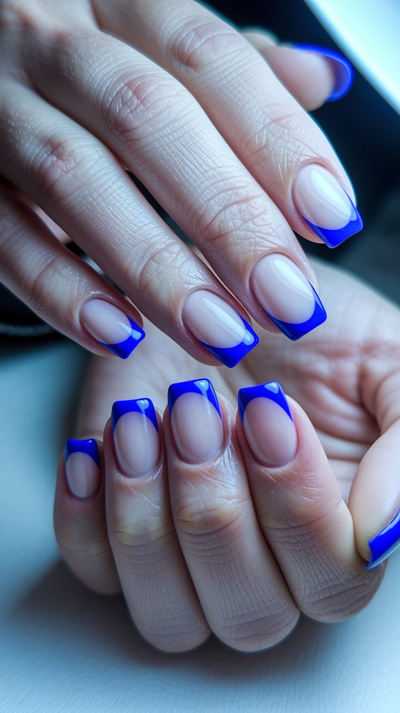 vibrant blue design elements