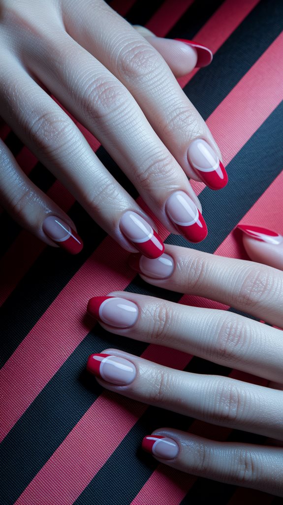 vibrant crimson striped pattern