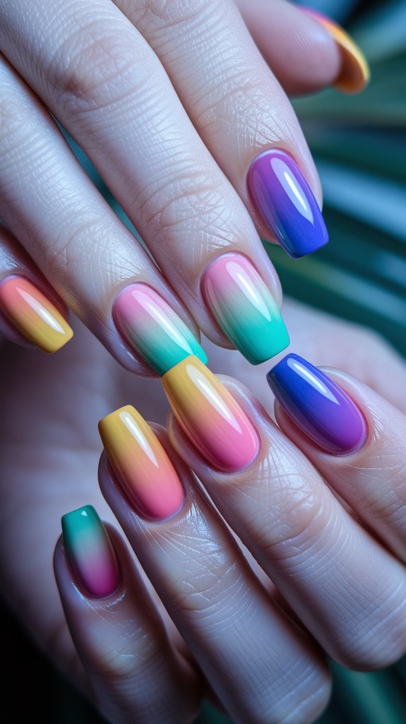 vibrant gradient sunset hues