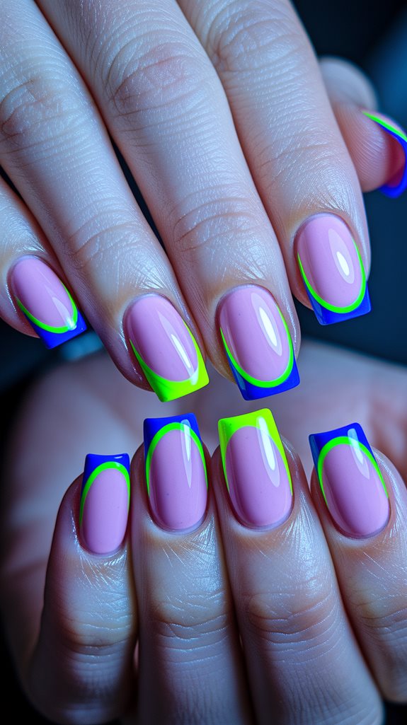 vibrant pink nail design