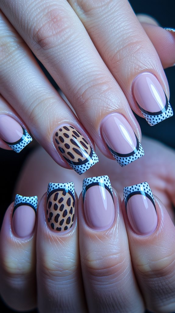 wild pattern nail design