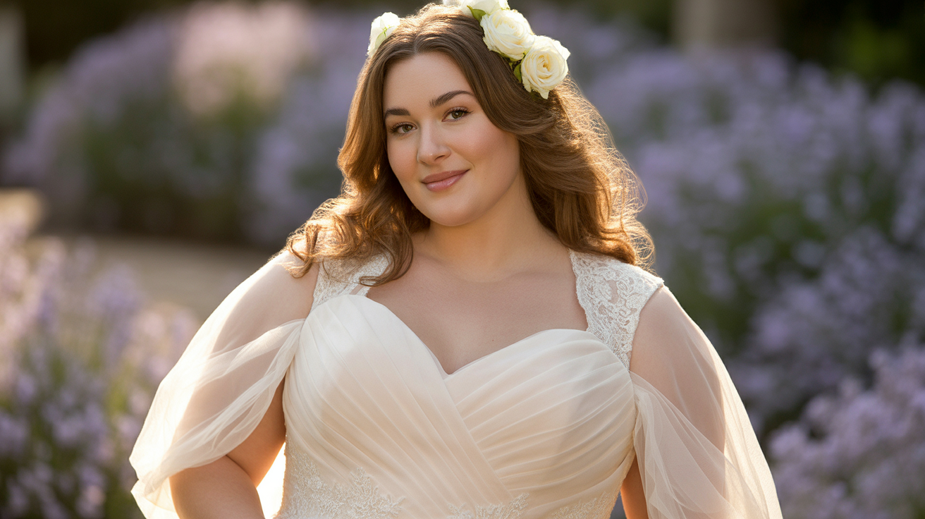 Plus size wedding dresses for curvy women