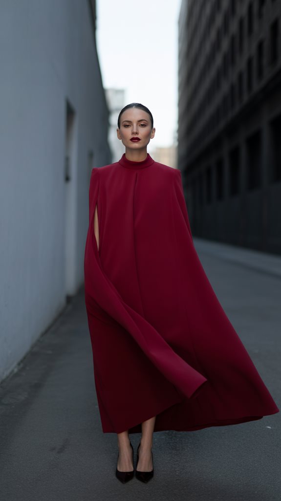 bold statement cape dress