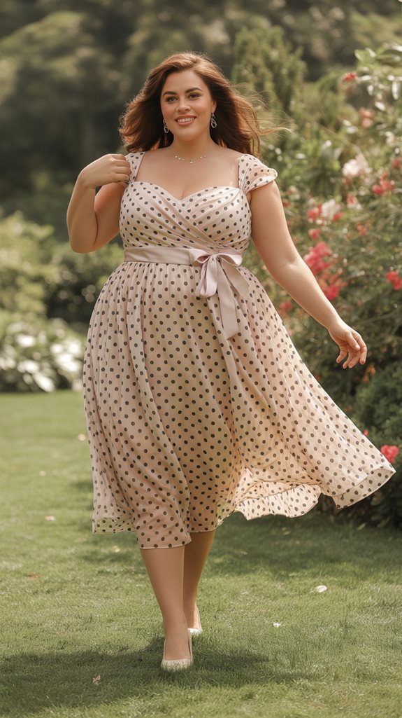 charming plus size polka dots