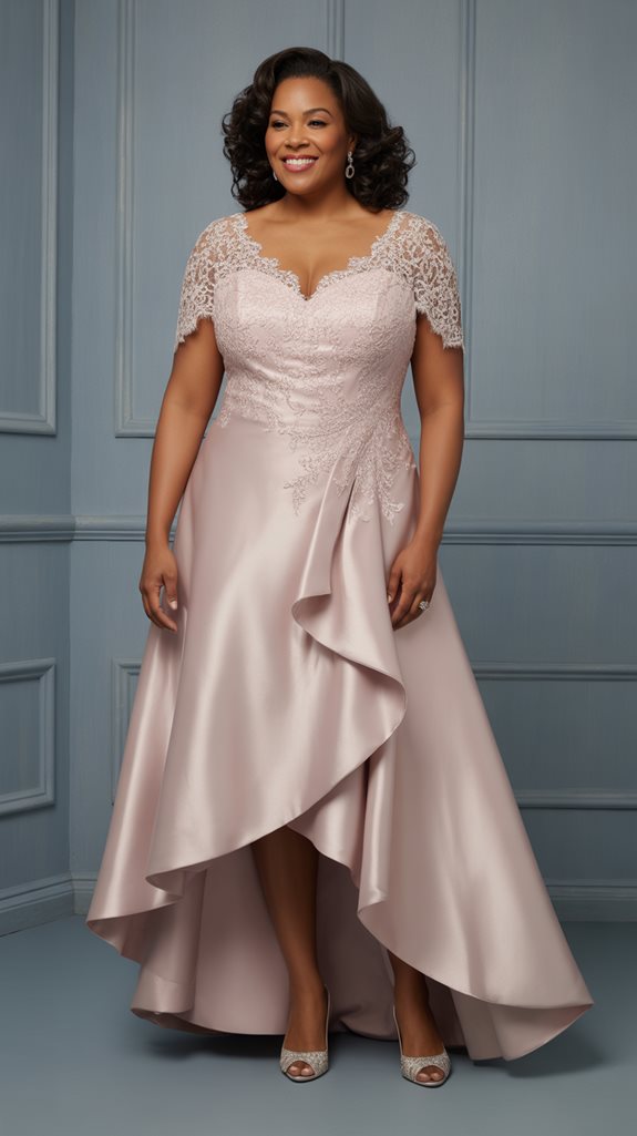 elegant high low wedding dress