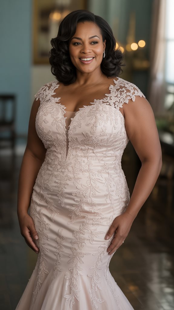 elegant mermaid lace dress