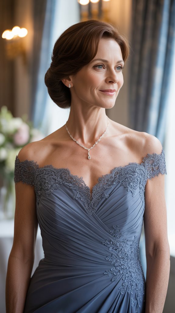 elegant off the shoulder gowns