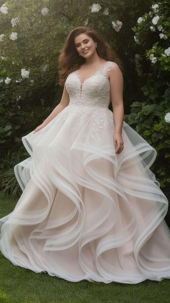 ethereal tulle wedding layers
