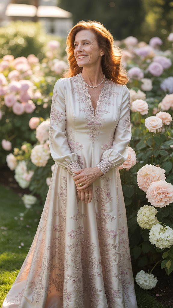 floral embroidered mother dresses
