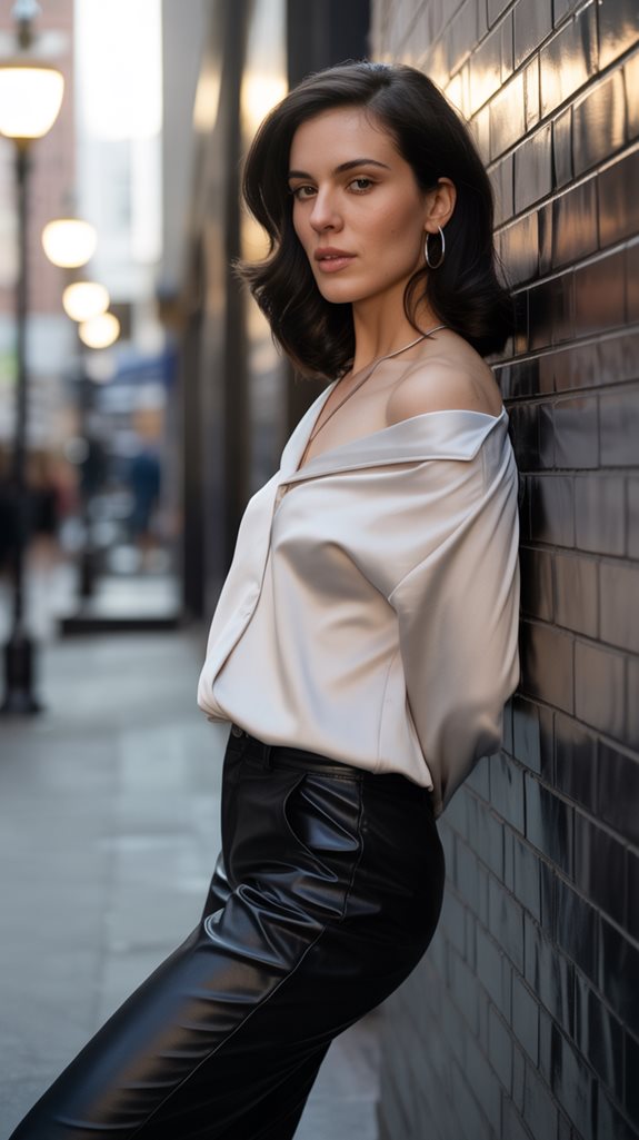 stylish off the shoulder ensemble