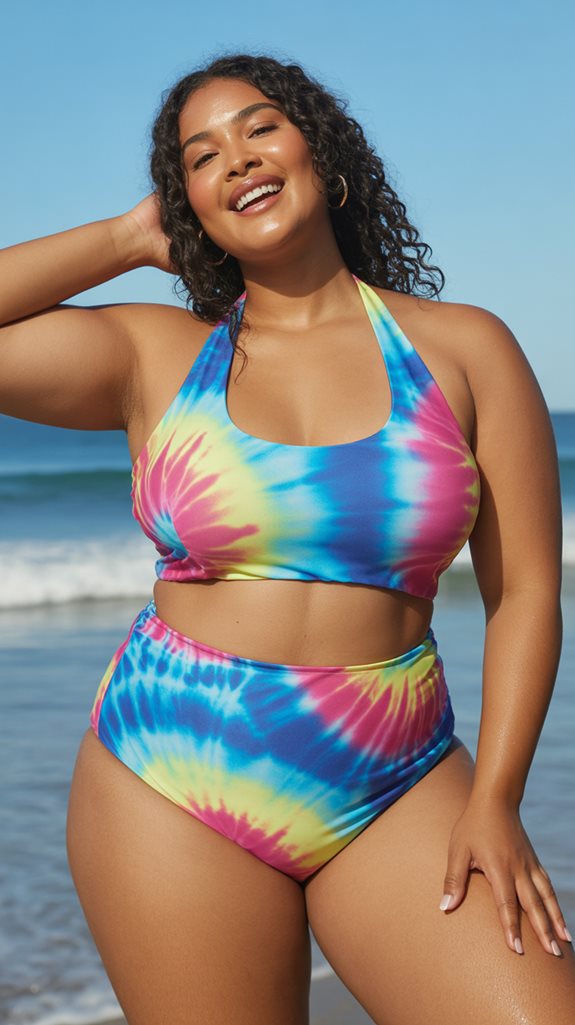 vibrant tie dye swimwear style