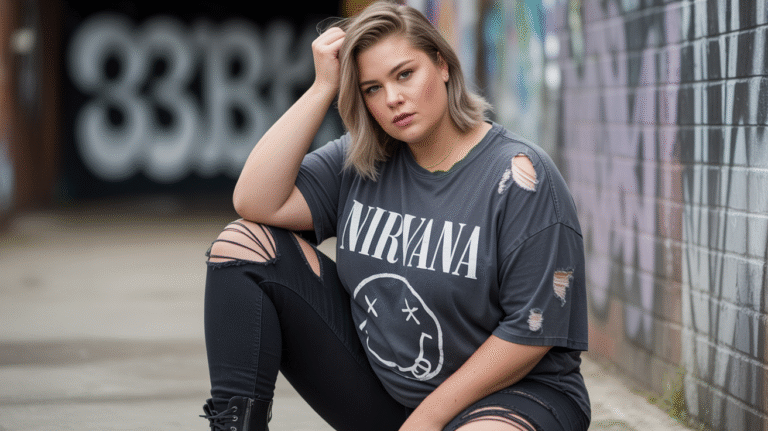 Plus size Grunge Outfits for curvy women
