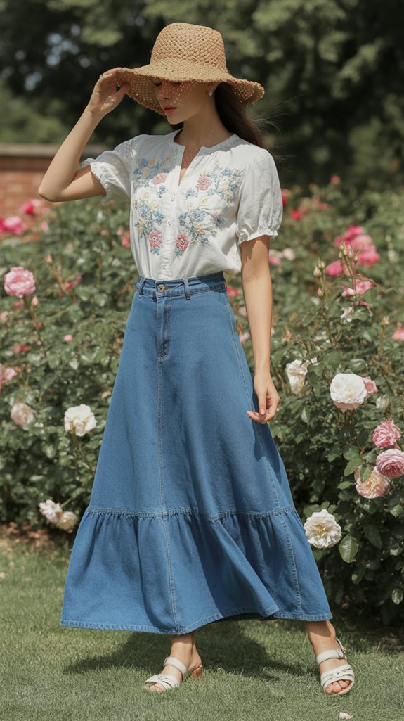 feminine floral winter ensemble