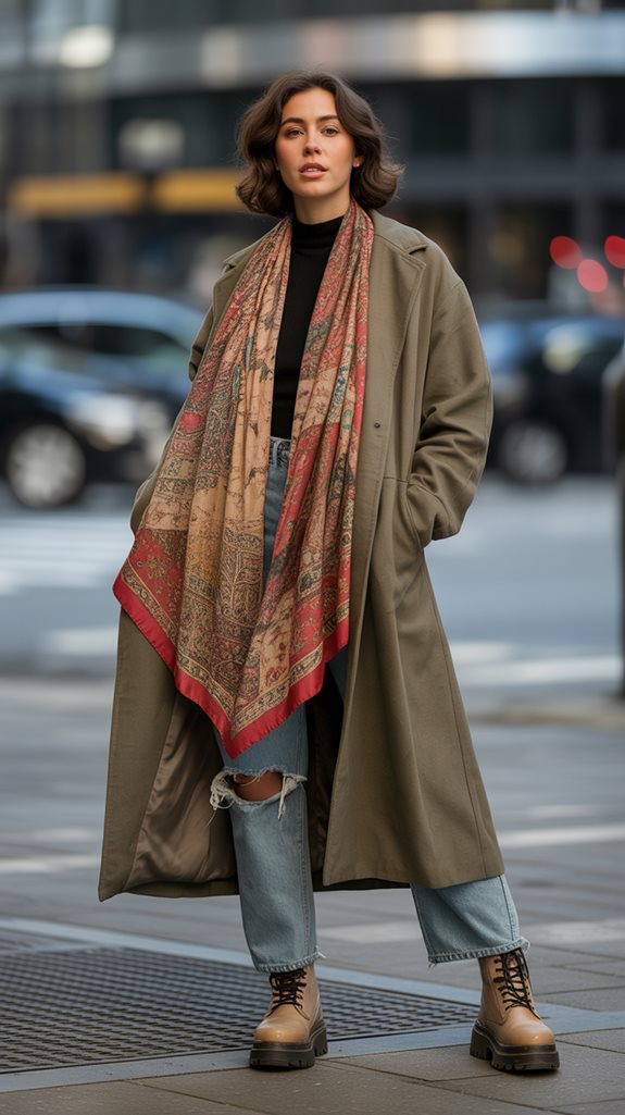 sophisticated grunge layering style