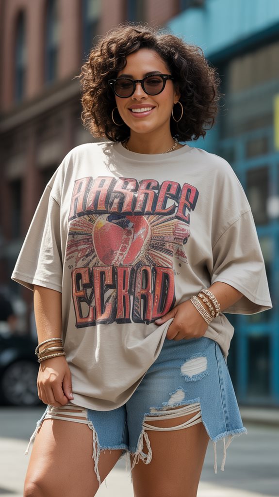stylish oversized tees ensemble