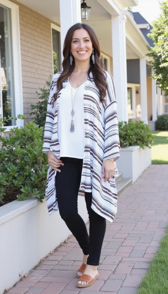 Kimono-Style Top With Comfortable Bottoms