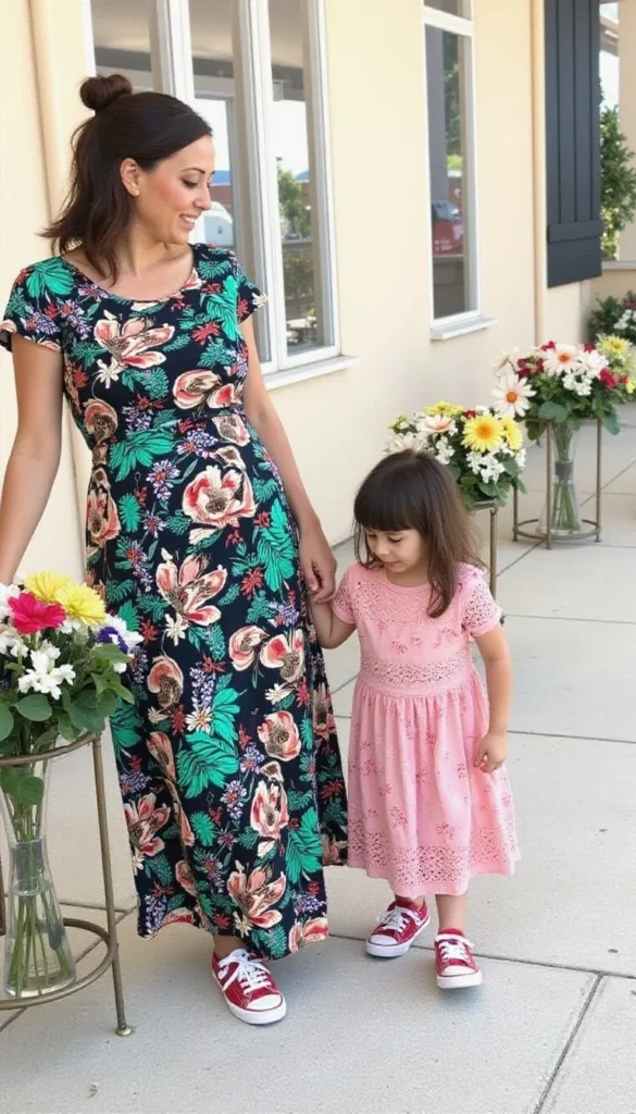 Maxi Dress With Sneakers for Easy Movement
