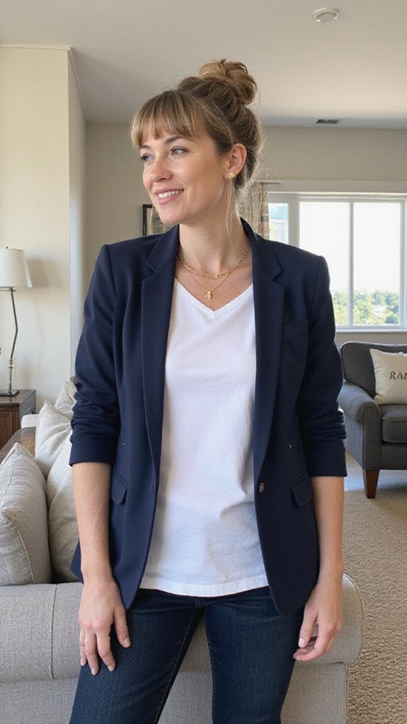 casual blazer t shirt elegance
