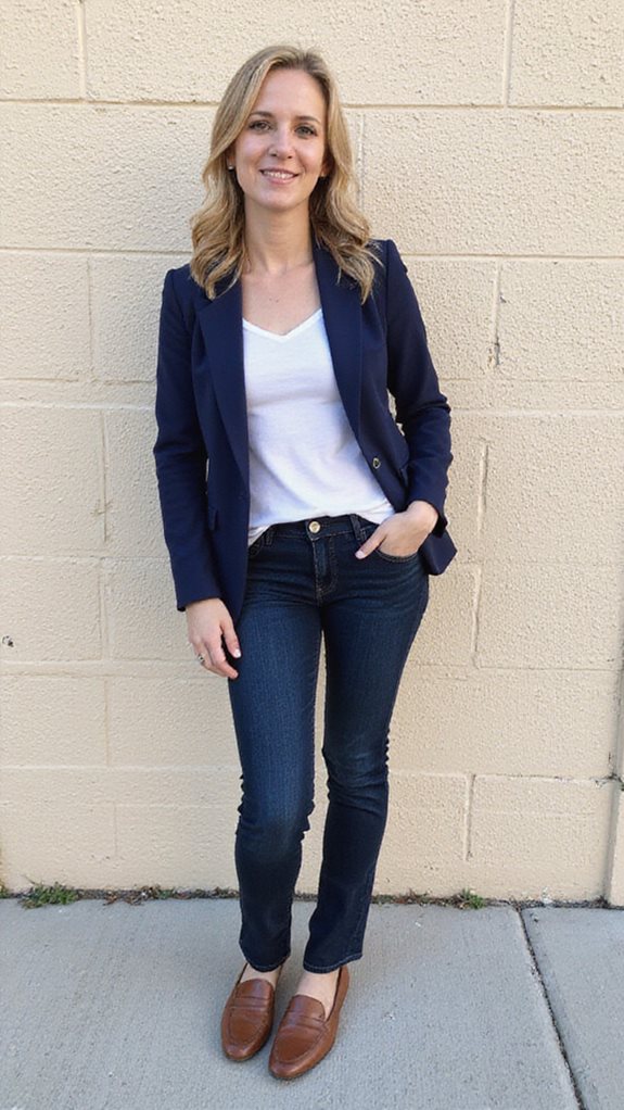 chic casual blazer outfit