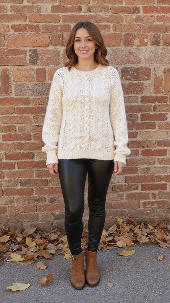 cozy cable knit sophistication