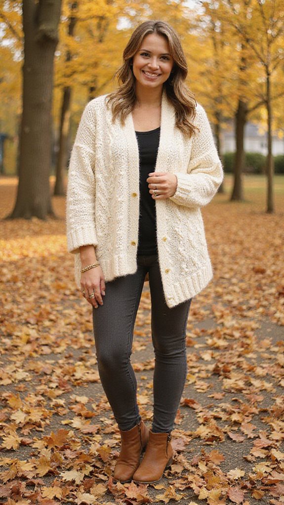 cozy cardigan leggings ensemble