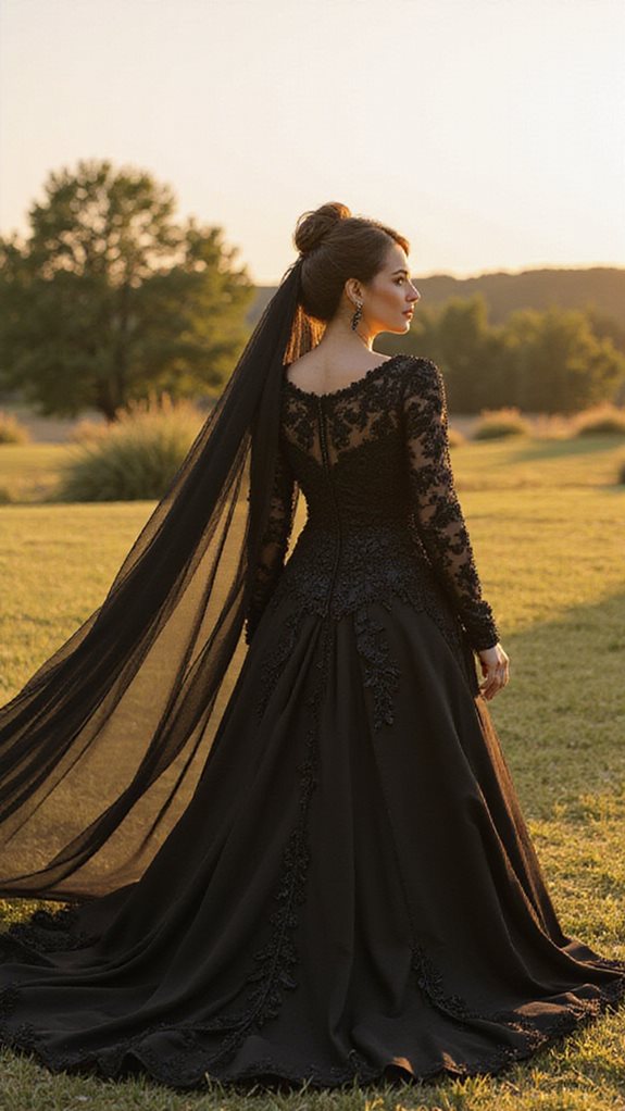 dramatic gothic bridal elegance