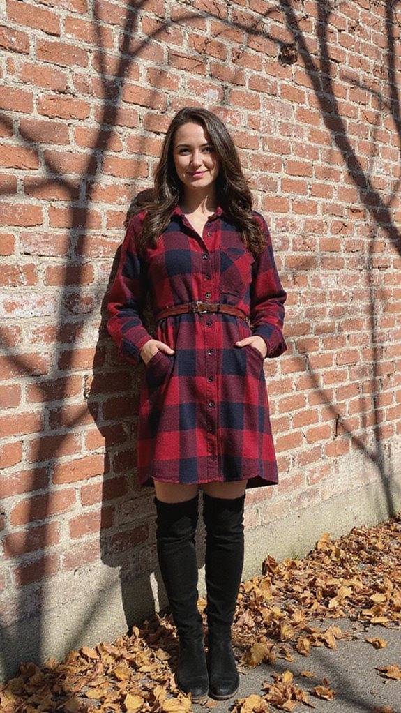 effortless oversized flannel chic