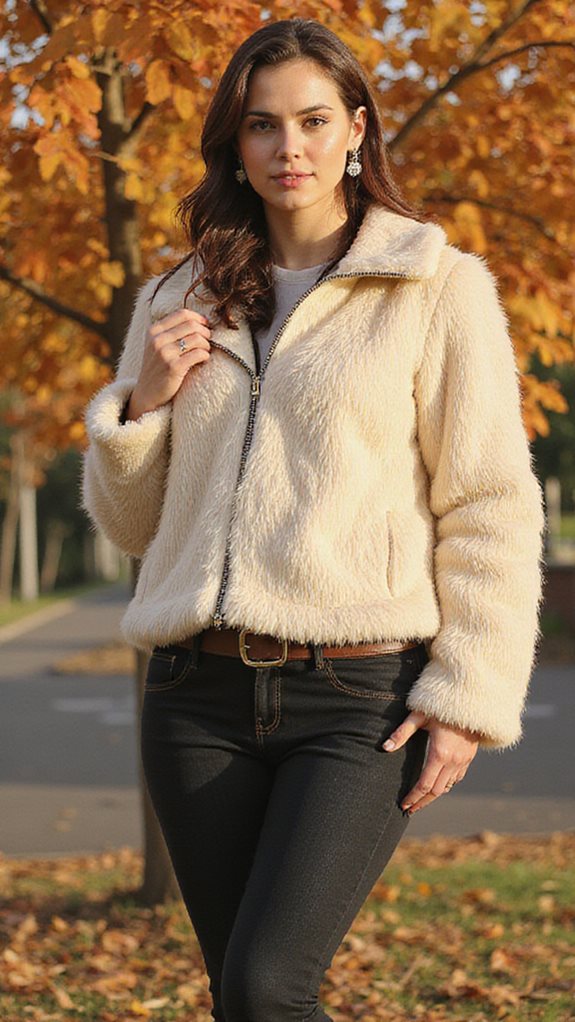 faux fur chic fall outfit