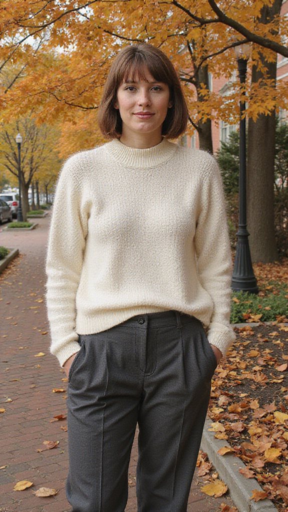 luxurious cashmere trouser ensemble