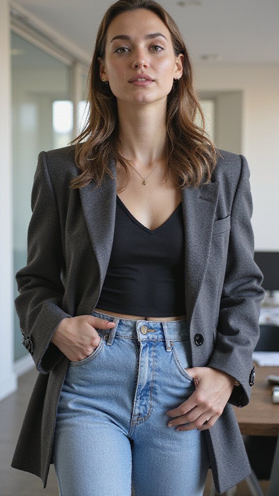 polished office oversized blazer