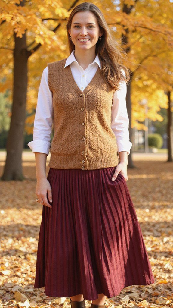 preppy layered fall fashion