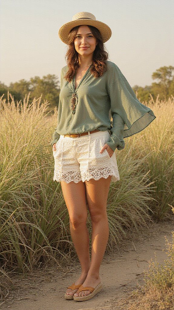 romantic boho summer outfit