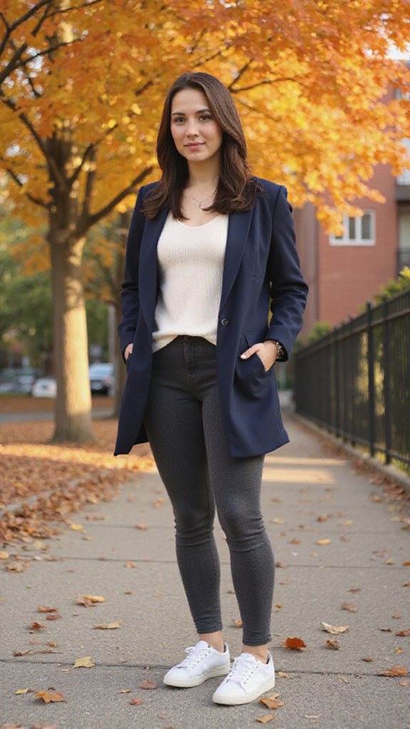 sophisticated athleisure blazer combinations