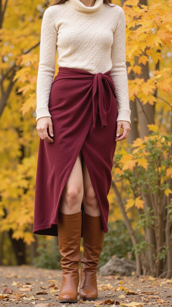 sophisticated autumn outfit combination
