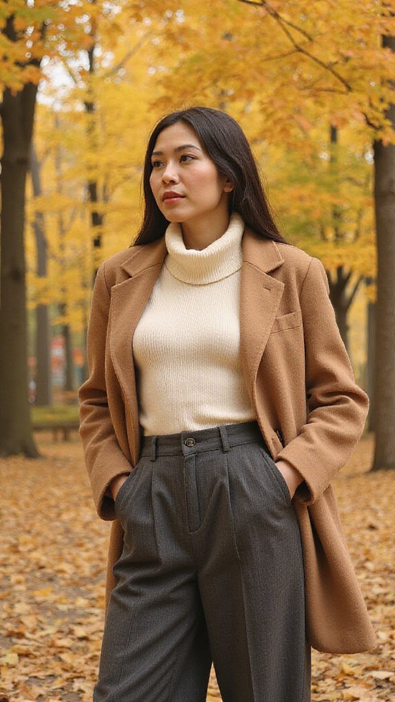 sophisticated fall fashion layering