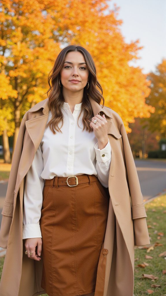 sophisticated fall layering ensemble