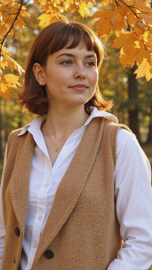 timeless preppy layering style