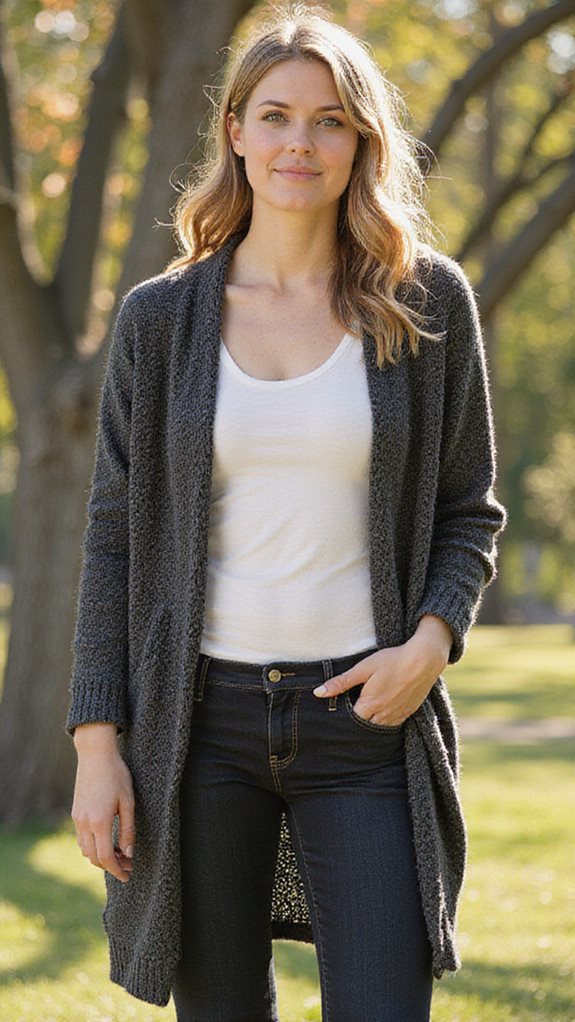 versatile cardigan tank jeans